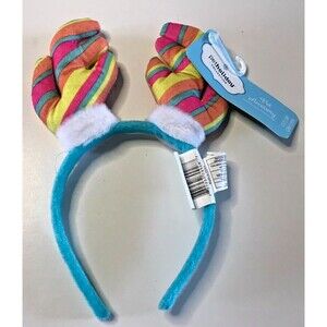 New Rainbow Pet Antlers Holiday Christmas Headband Reindeer Costume Large